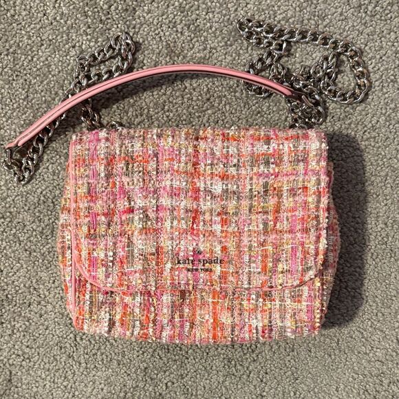 Kate Spade New York Briar Lane Quilted Tweed Mini Emelyn Crossbody Bag - Picture 1 of 10